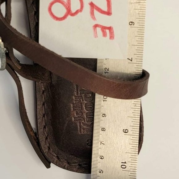 NEW JESUS - 02 SANDALS NO HEEL STRAP UNISEX HANDMADE LEATHER  BROWN  NEW - Picture 4 of 7